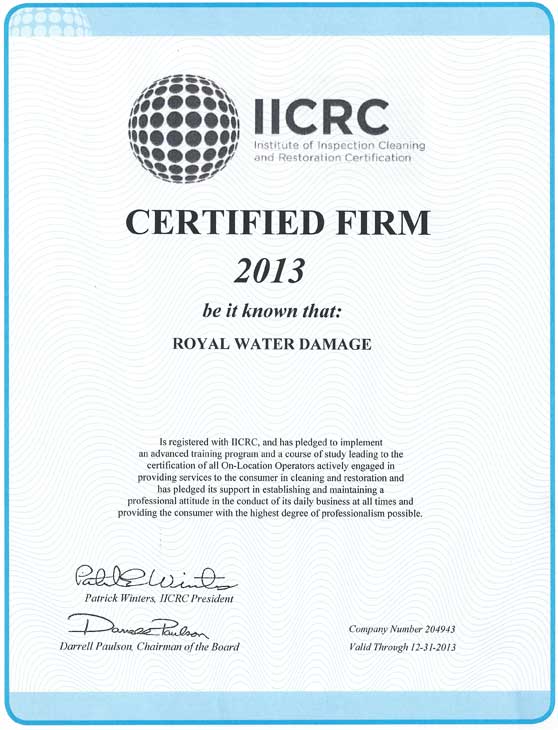 IICRC Certified Firm